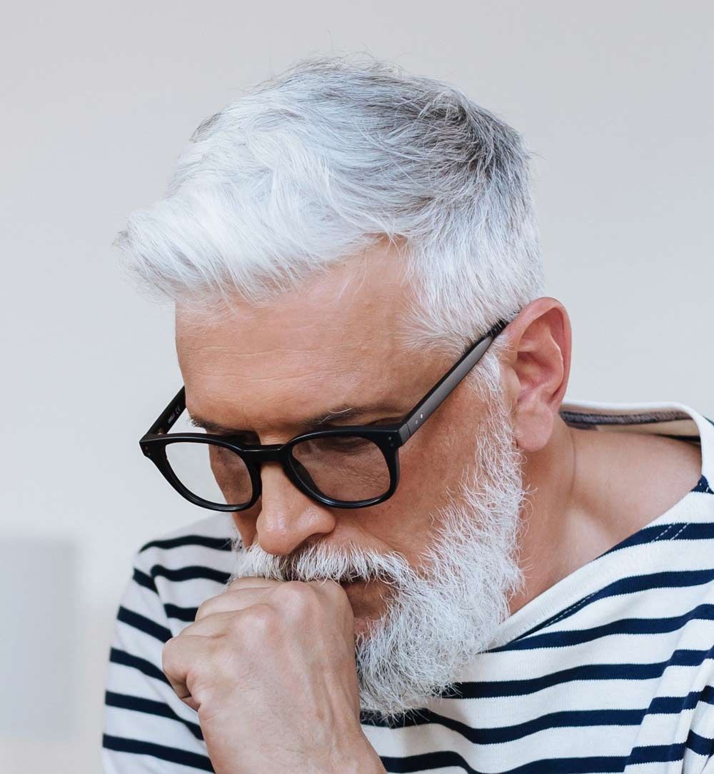 Middle Aged Man Coughing
